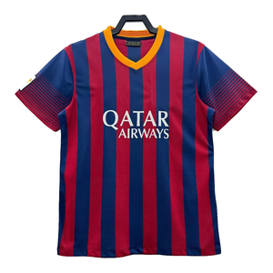 Uniforme de football d'été à manches courtes, maillot rétro du FC Barcelone 2013/14, imprimé, séchage rapide, t-shirt de football personnalisé - Product Image 1