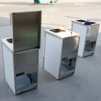 Évier portable en acier inoxydable à cuve unique avec robinet, réservoir d'eau chaude, lavabo extérieur pour le lavage des mains