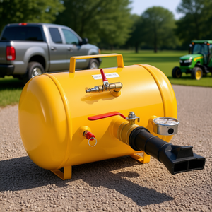 Inflador de neumáticos de aire de 5 galones, amarillo, de alta resistencia, para camionetas, tractores de jardín, vehículos recreativos, herramienta de reparación de neumáticos - Product Image 2