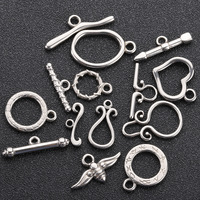 Connecteur de bijoux en acier inoxydable plaqué or 18 carats inaltérable avec fermoir OT hydraulique monobloc pour bracelet et collier, motif cercle et aile