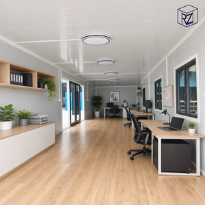 บ้านคอนเทนเนอร์สำเร็จรูป CE Certified แบบถอดประกอบได้ พร้อมห้องน้ำ สำนักงานสำเร็จรูป แบบซ้อนได้ บ้านโมดูลาร์พลังงานแสงอาทิตย์ Ray-Zen - Product Image 3