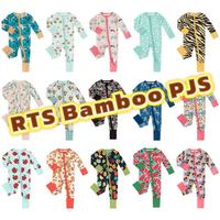 Pyjamas Bébé en Bambou RTS – Boîte Mystère Vente en Gros – Combinaisons Zippées Douces Imprimées pour Enfants – Vêtements de Nuit – Faible MOQ – Prêt à Expédier