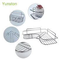 Étagères de rangement en forme de cœur pour cuisine et salle de bain, étagère d'angle murale en acier inoxydable sans perçage pour rangement de cuisine