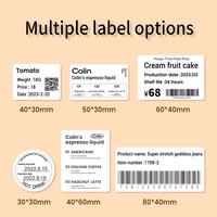 Printer Label Thermal Portabel Uyin Y50 Mini untuk Pembuat Stiker Perekat Diri Multifungsi Kecepatan Tinggi 203dpi untuk Kantor