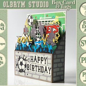 Pop Up Football Theme 3D Birthday Card Die Cut <b>Paper</b> Greeting Card For Soccer Fans Gift - Product Image 5