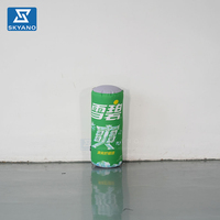 Bouteille de boisson gonflable personnalisée en forme de Sprite avec sangle, idéale pour la promotion de rue, la publicité de marque et les événements.