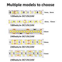 Bande LED SMD 2835 240 LED par mètre 12V IP20 Non étanche 3000K-4000K Rétroéclairage de miroir Ruban flexible