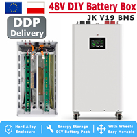 Boîtier de batterie Lifepo4 DIY 48V 280Ah 314Ah en stock UE DDP, avec BMS JK V19 16S 200A intégré et roues