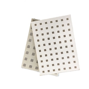 12mm dày 4 '* 8' âm thanh cách điện đục tấm thạch cao âm thanh hấp thụ thiết kế trần vuông gạch trang trí khách sạn - Product Image 3