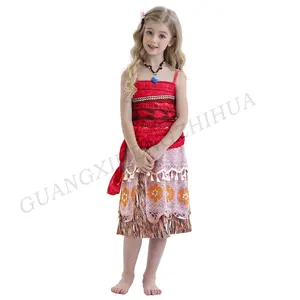 热销产品莫阿纳公主服装女孩万圣节嘉年华生日派对时尚莫阿纳服装中国服装