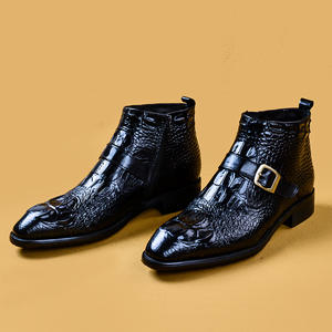 Botas de Tobillo de Cuero Genuino 2025 para Hombre, Lavables, Hechas a Mano con Tecnología Goodyear, Estilo Retro, Amekaki, con Cordones - Product Image 6
