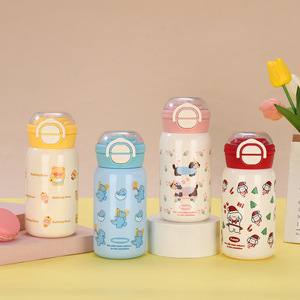 Honglixin Cartoon Plastic Water Bottle 500ml Bpa Free For Child School Use With Straw - Product Image 1