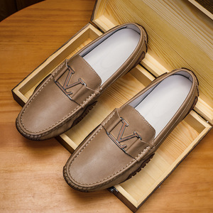 Chaussures décontractées de luxe pour hommes en cuir véritable souple, de haute qualité, confortables, respirantes, tendance printemps-hiver - Product Image 1