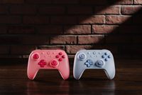 Pink 8Bitdo Ultimate 2C Hall Effect Joysticks BT Controller Remaptable L4/R4 Bumpers Peach Controller para Switch/Switch 2