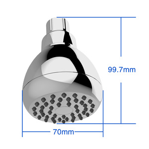Cabezal de ducha redondo ajustable con función de lluvia, superficie plateada, boquilla de fácil limpieza para uso en el baño - Product Image 5