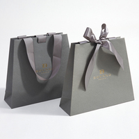 Boyang-Paquete de papel de compras de lujo reutilizable, impresión personalizada, bolsas de regalo de joyería