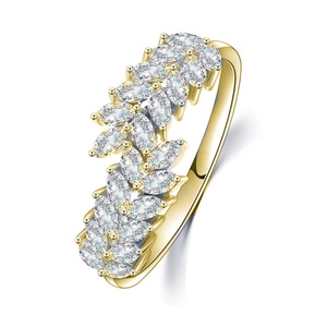 Anello da donna F1728 con diamante naturale taglio marquise, stile classico da fidanzamento per lei - Product Image 2