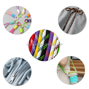 Vente en gros Polyester écologique rond de 8mm de largeur noir et blanc deux tons Logo personnalisé pour lacet pour baskets de course - Product Image 5