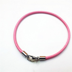Red Waxed <b>String</b> <b>Bracelet</b> 2Mm 18Cm 3Mm 18Cm Geometric Design Unisex Gift Jewelry - Product Image 5