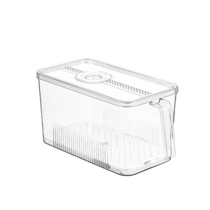 Food <b>Storage</b> <b>Container</b> Large Capacity Transparent Plastic With Rotating Timer For Fridge <b>Kitchen</b> Use - Product Image 2