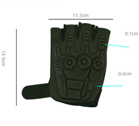 Gants tactiques unisexes demi-doigts pour sports de plein air, vélo de route et VTT, en polyester, imperméables, respirants, pliables et portables pour l'été