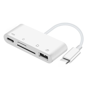 4 in 1 tip C adaptörü USB <span class=keywords><strong>2</strong></span>.0 portları <span class=keywords><strong>SD</strong></span> TF kart okuyucu MacBook bilgisayar için uyumlu - Product Image 1
