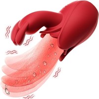 Russischer 2-in-1 Zungenvibrator Multi-Frequenz Vibrierender Klitoris-Stimulator Orales Klitoris-Vibrator Erwachsenen-Sexspielzeug