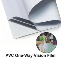 Film perforé PVC One Way Vision imprimable auto-adhésif pour vitrine, résistant aux UV - Offre Spéciale