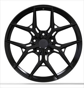 Nuevas Llantas de Aleación de Aluminio Monobloque Forjadas Cóncavas Profundas en Negro Brillante con Acabado Cepillado, Multirradio, PCD 139.7, para Modificación/Actualización de G20 - Product Image 1