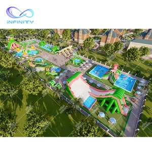 Grand parc aquatique à thème de dinosaures, <span class=keywords><strong>piscine</strong></span> gonflable, toboggan aquatique, parc d'attractions gonflable, parc aquatique au sol, <span class=keywords><strong>jeux</strong></span> commerciaux - Product Image 3
