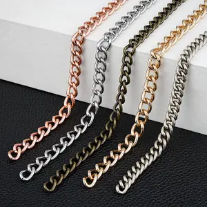 Purse Bag Accessories Hardware Handbag Chain Strap Handles Silver Rose Gold Metal Decorative Part Bag Long Bronze Chain for Bags