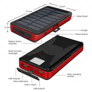 Chargeur solaire détachable 3 en 1, 40000mAh, 21W, batterie d'alimentation sans fil, panneaux solaires pliables, avec couverture en cuir