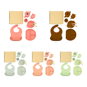 बच्चों को बिना-ब्रेकेबल डिशलर सक्शन बाउल बेबी पकड़ व्यंजन सेट बीपा मुक्त विभाजित सिलिकॉन बेबी प्लेट - Product Image 6