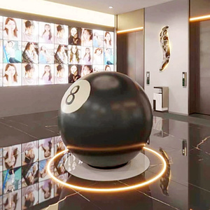 Custom <strong>Large</strong> Metal Crafts Billiard <strong>Ball</strong> Sculpture <strong>Garden</strong> Ornaments Stainless Steel Hollow <strong>Ball</strong> for Pool Hall Decorative Art - Product Image 3