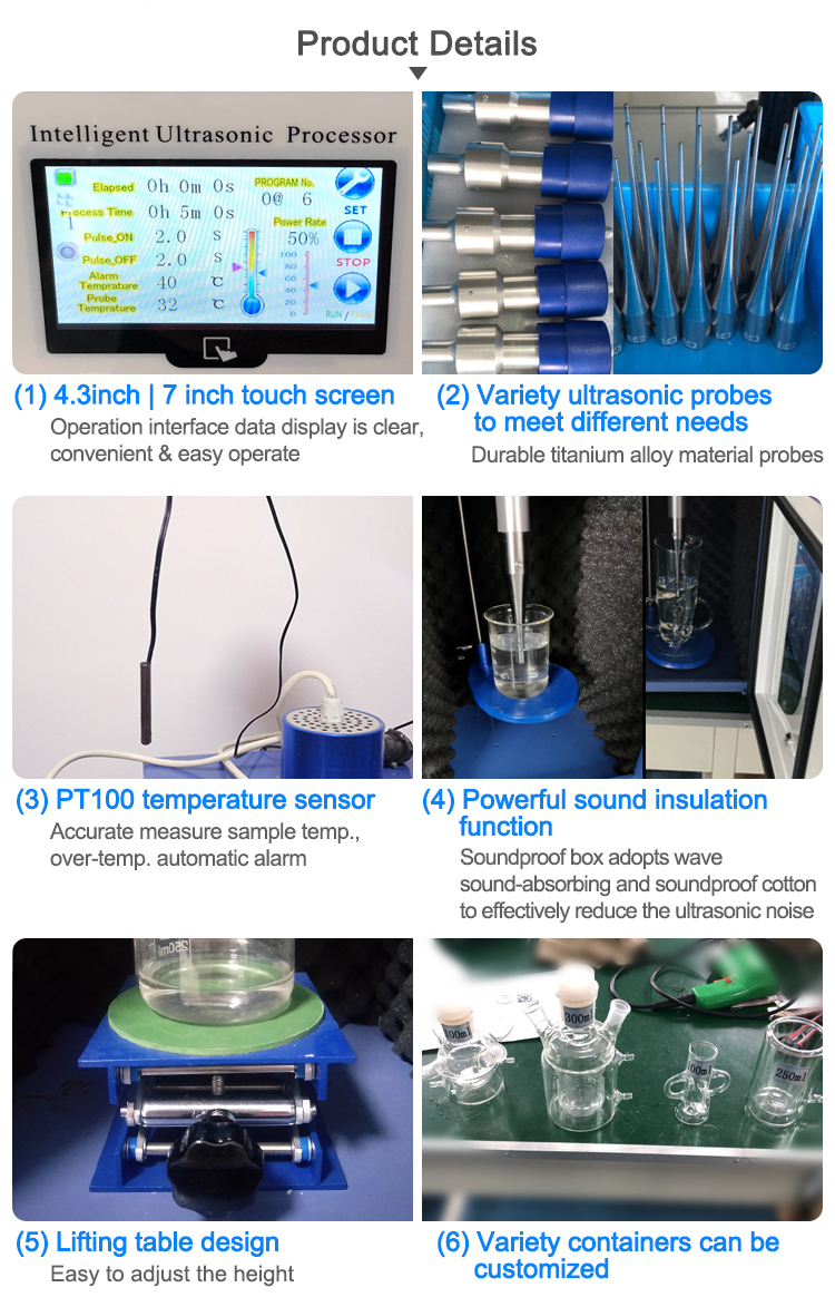Ultrasonic Homogenizer Sonicator I Lab Ultrasonic Nano