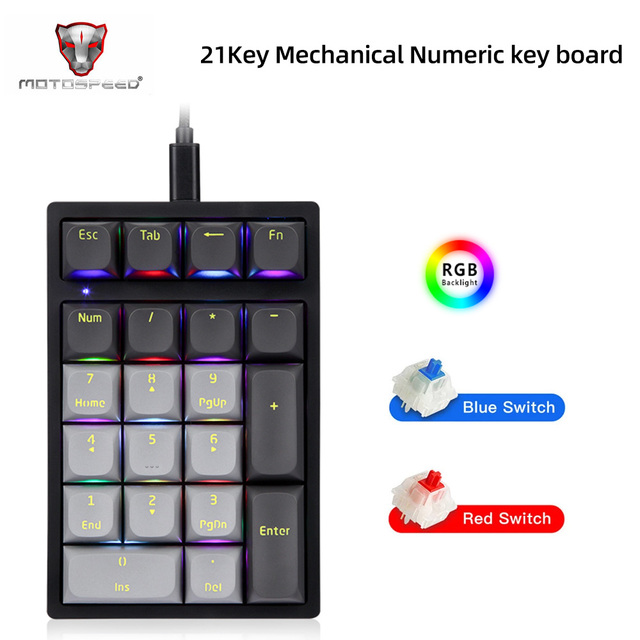 Darmoshark K3 Gateron Switch Professional Gaming Keyboard Mini Keypad Hot Swap Music Game Keyboard Wired Mechanical Keypad Gamer