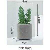 Petits Ornements de Table, Kit de Plantes Succulentes Artificielles dans un Pot en Ciment, Base de 15 cm, Résistant à l'Eau, Écologique, pour la Décoration Intérieure