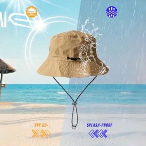 Sac de rangement pliable imperméable réglable personnalisé pour l'escalade en plein air, chapeau de pêcheur fin, protection solaire pour hommes et femmes - Product Image 4