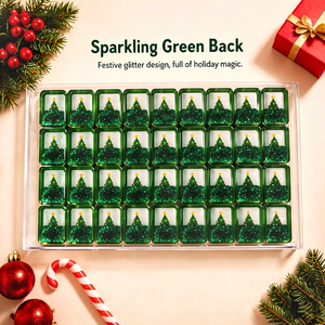 Tuiles de Mahjong Américain de Noël en Stock, JOYF 160 Pièces avec Fond de <span class=keywords><strong>Globe</strong></span> de Neige à Paillettes Liquides, pour Cadeau de Fêtes - Product Image 4
