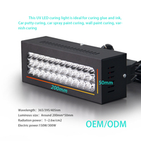Lampe de polymérisation UV portable réparation de voiture 200x50mm 365/395nm lampe de polymérisation portative LED UV refroidie par air pour Dent de voiture rapide