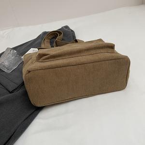 Bolso de pana para mujer, novedad de invierno 2024, bolso de mano de gran capacidad, bolso de hombro para estudiante - Product Image 3