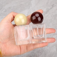Flacon Vaporisateur Diffuseur de Luxe 30 ml, en Verre Carré, à Fond Épais, avec Bouchon à Bille, Vide pour Huile Parfumée