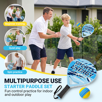 Ensemble de paddle-tennis junior avec logo personnalisé, kit de paddle pour jeunes débutants avec balle en mousse silencieuse Typti