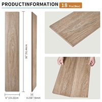 6mm Dicke PVC-Vinylbodenbeläge 18er-Pack Planken (6x36 Zoll) Gedämpfter Kern Überlegener Komfort Leise Wasserdicht Klicksystem
