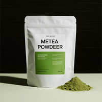Sacs pochette debout avec finition mate personnalisée et fermeture à glissière étanche à l'humidité pour poudre de matcha sac en mylar