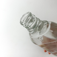 375ml 700ml 750ml 1000ml Bouteille de liqueur à fond plat Bouteilles de spiritueux Whisky Vin Bouteille en verre pour Gin Rhum Alcool Whisky Vodka