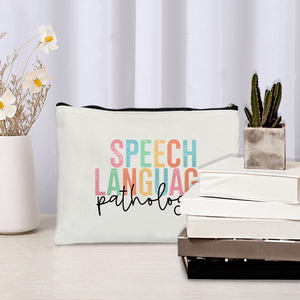 Bolsa de maquillaje personalizada con patrón de Patólogo del Habla, bolsa de almacenamiento para inodoro de viaje, bolsa de cosméticos para despedida de soltera, 1 unidad - Product Image 3