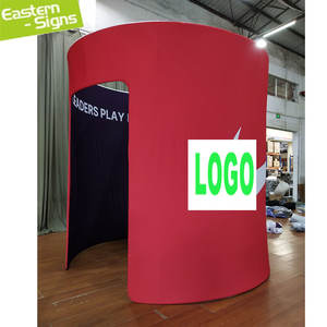 Tissu de tension de logo d'impression personnalisé polychrome <span class=keywords><strong>Dressing</strong></span> Pop up à langer portable cabine d'essayage avec rideaux - Product Image 6