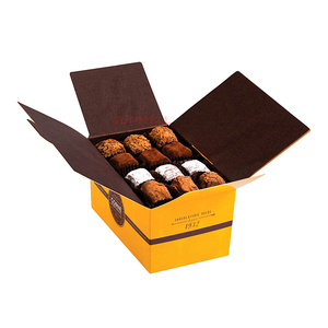 Boîte de chocolat en papier blanc comestible, boîte de chocolat personnalisée avec impression, boîte cadeau de Noël avec ruban - Product Image 5