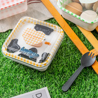 Tiramisu boîte à Bento 450ml emballage de Dessert de gâteau boîtes en plastique pour la nourriture